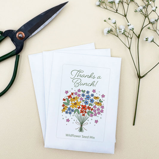 Thanks A Bunch, Planting Smiles® Wildflower Seed Packets (Set of 20)