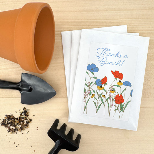 Planting Smiles® Red & Blue Wildflower Seed Packets (Set of 20)