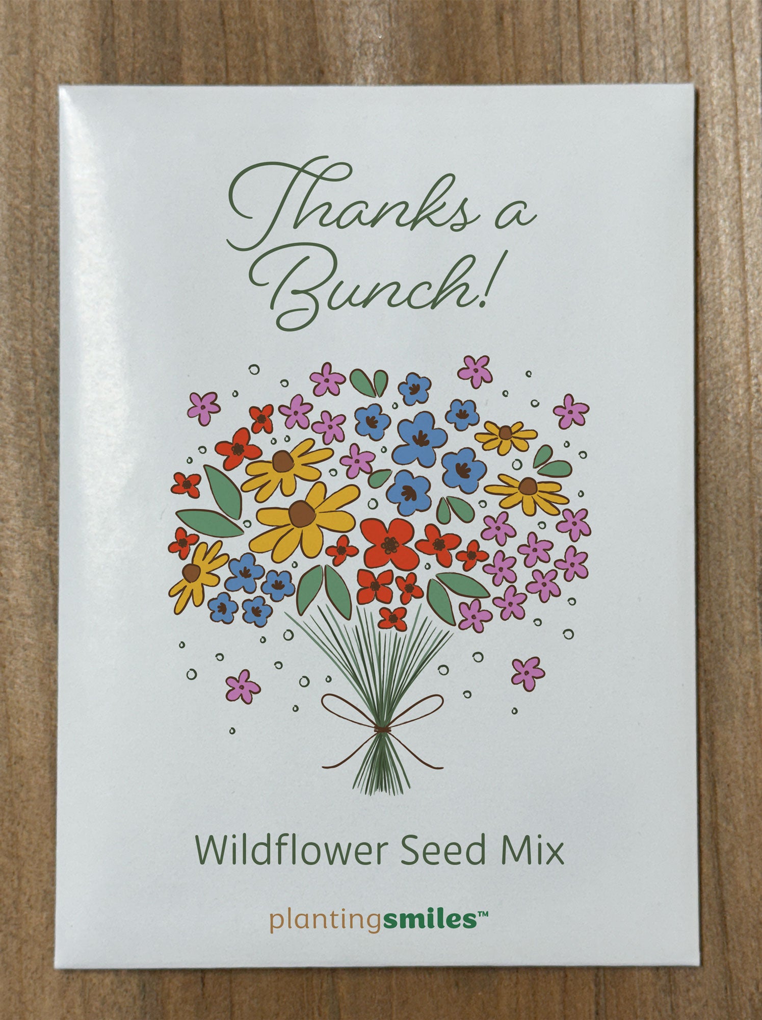 Thanks A Bunch, Planting Smiles Wildflower Seed Packets (Set of 20)