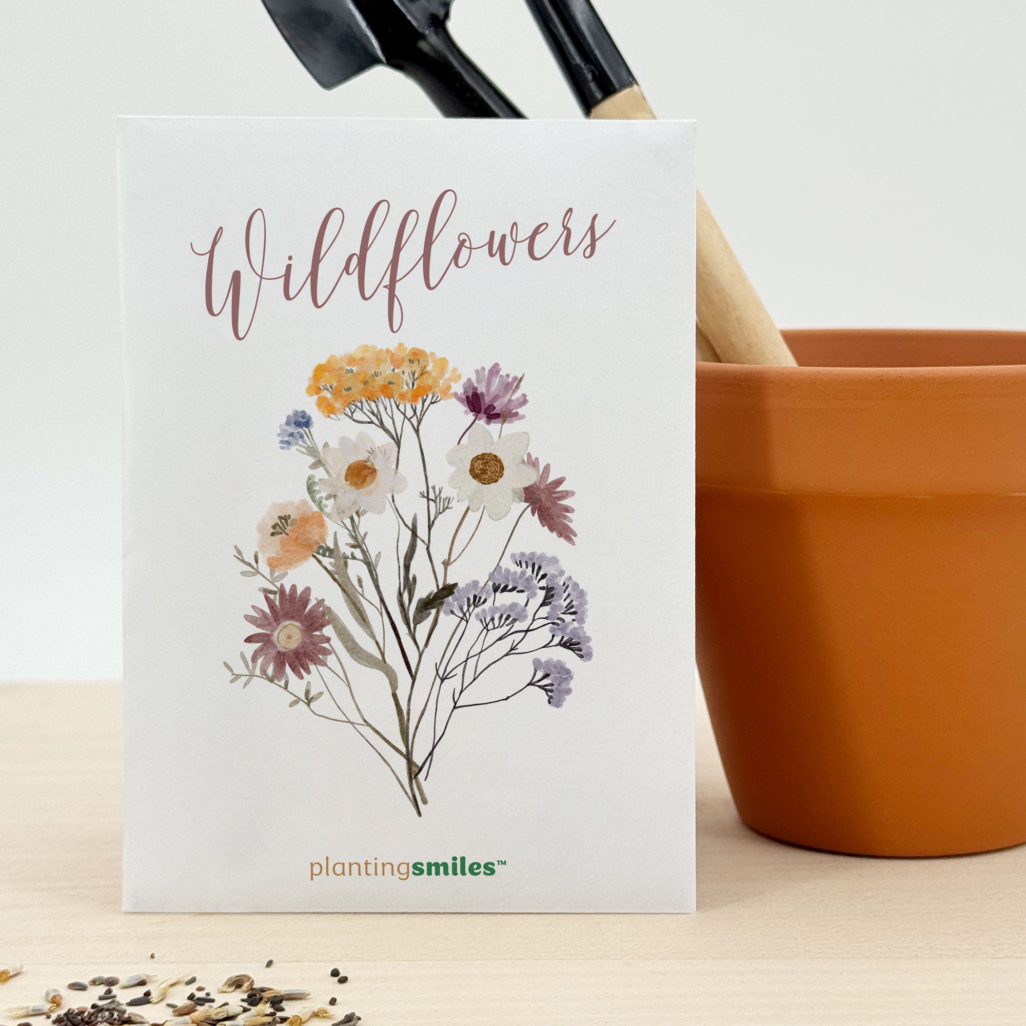 Watercolors, Planting Smiles Wildflower Seed Packets (Set of 20)